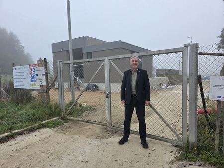 ŽUPAN OBISKAL GRADBIŠČI NOVE ČISTILNE NAPRAVE V MORAVČAH IN FILTRIRNE...